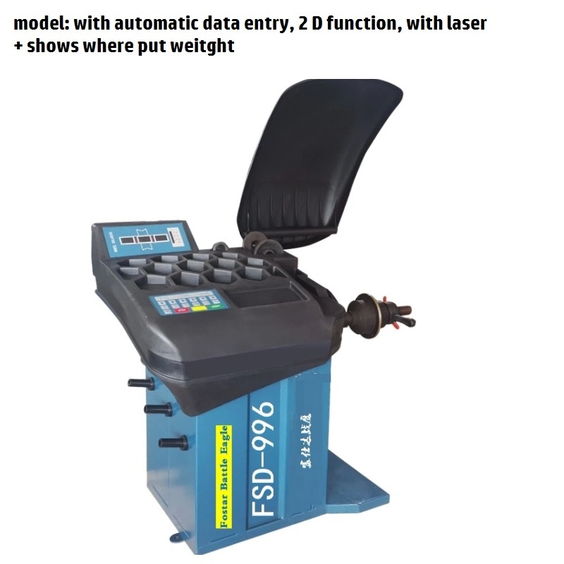 with Automatic Data Entry, 2 D Function, with Laser+Shows Where Put Weight Balancing Machine Wheel Balancing Machine