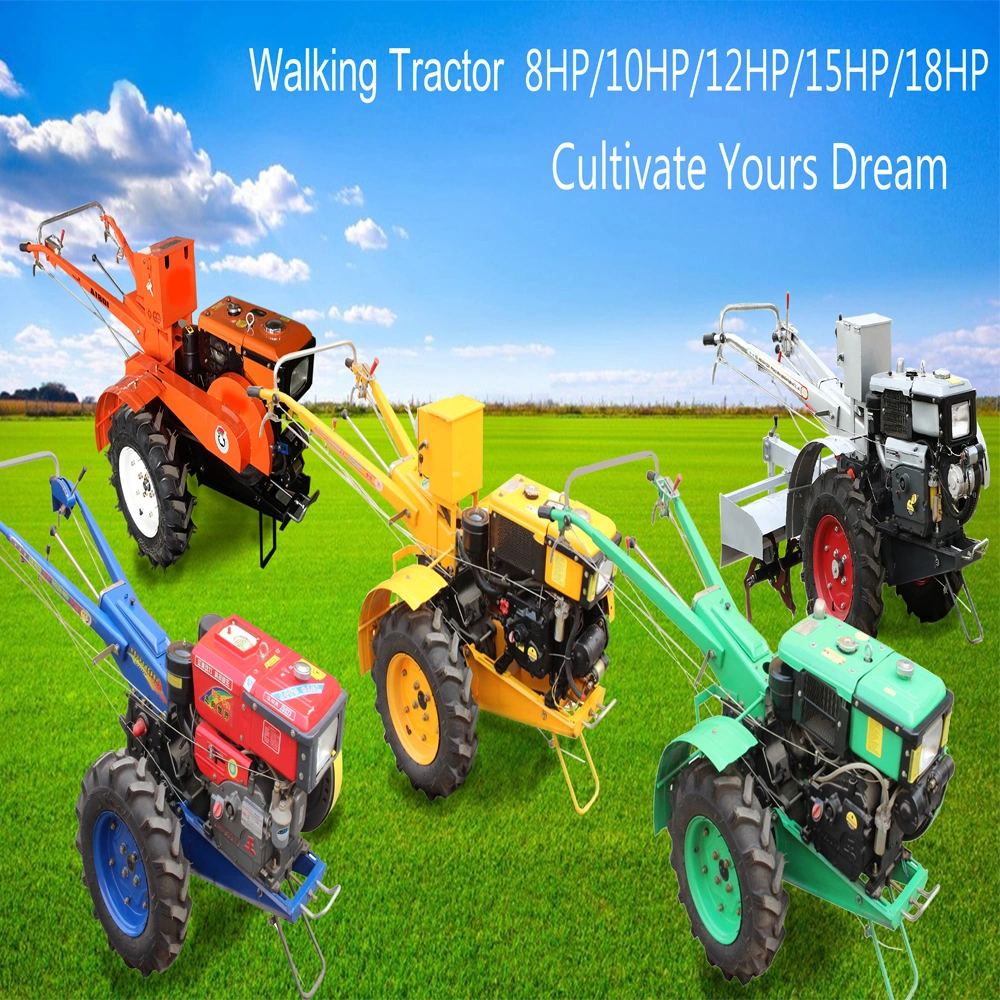 High Quality Kubota Plough for Diesel Power Tiller with 8-22HP Mini Two Wheel Hand Walking Tractor Good Price in Kenya