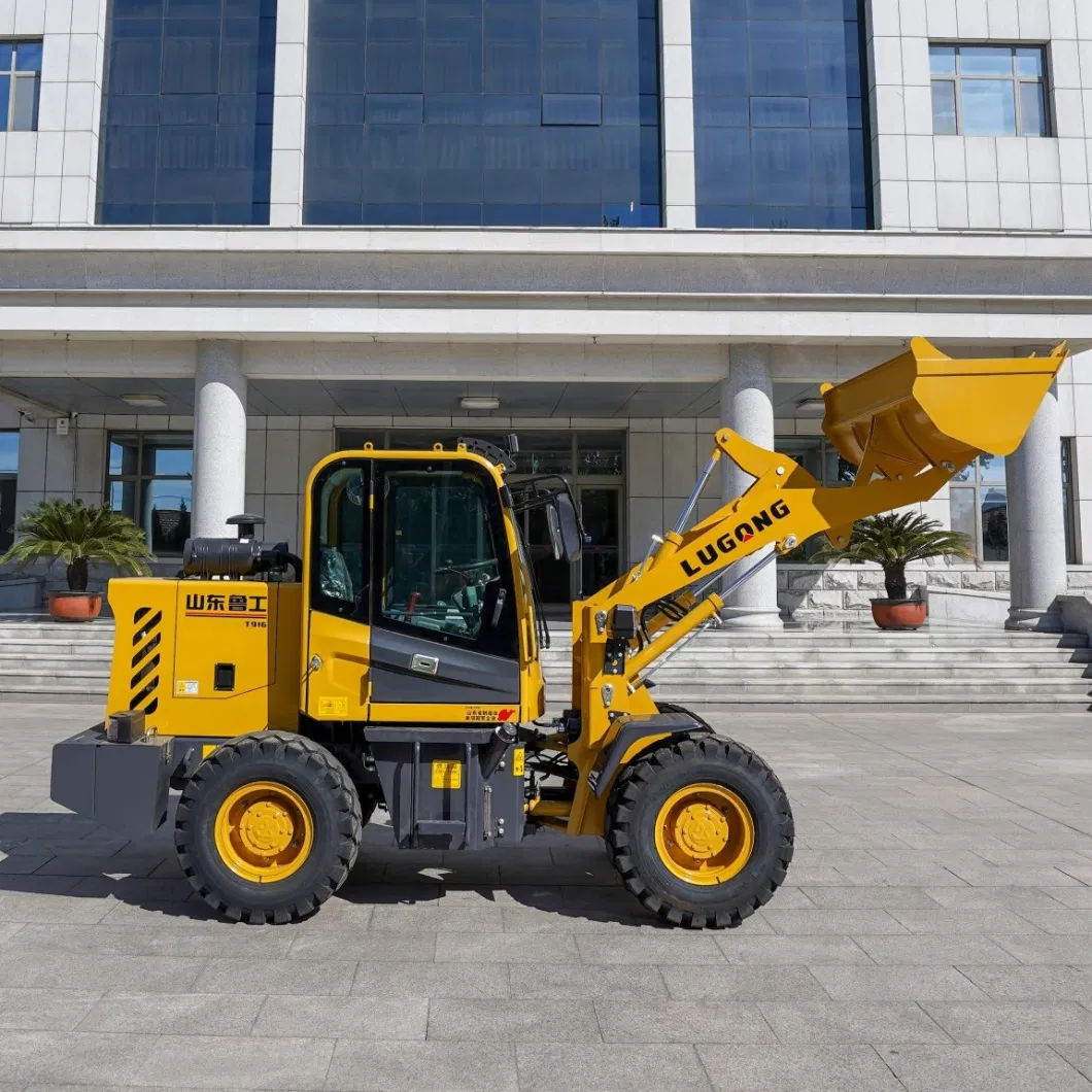 Chinese Factory CE Approved 1 Ton Mini Compact Garden Articulated/Multifunctional Front End Small/Mini Wheel Loader T916 Price with Kubota/Yanma Engine