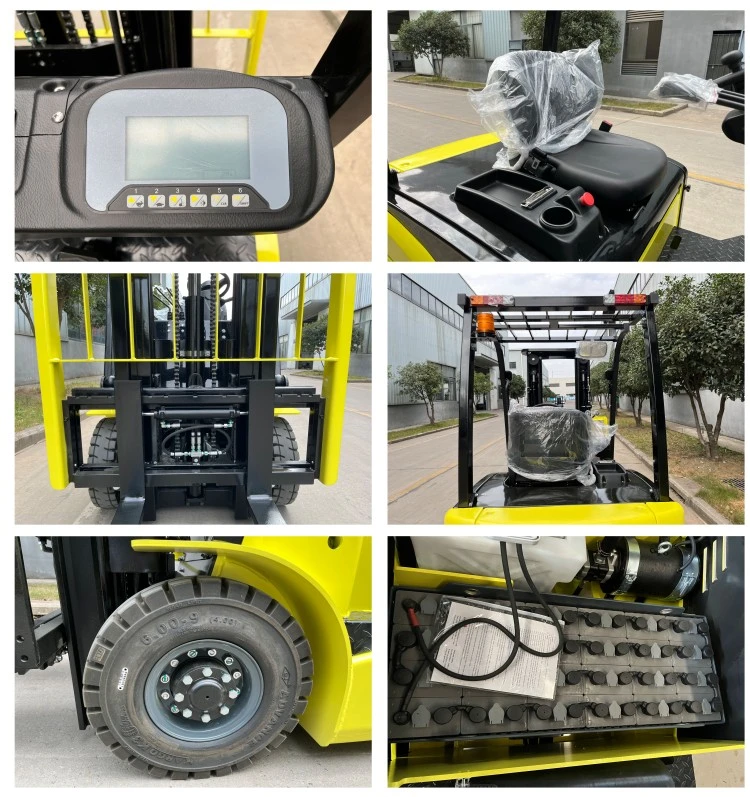 Stma 2500kg Capacity Battery Forklift 5500lbs Carretilla Elevadora with 4500mm Triplex Mast