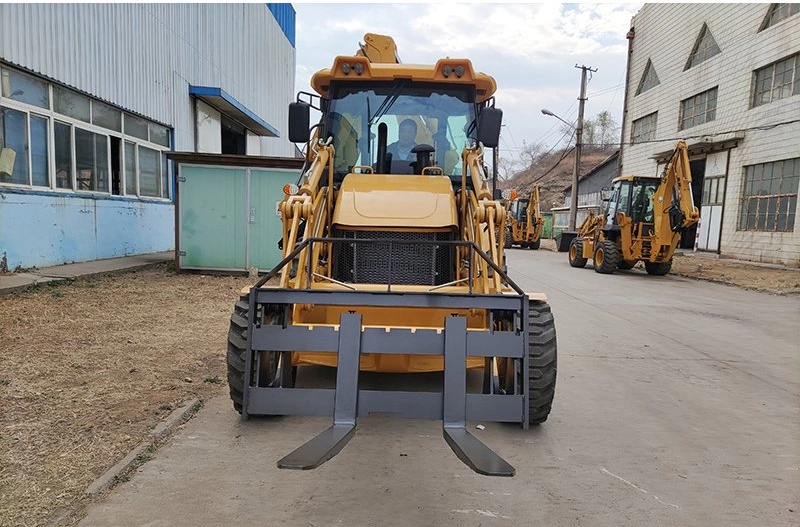 Chinese Topwin Mini Backhoe Loader 4 Wheel Drive Garden Tractor