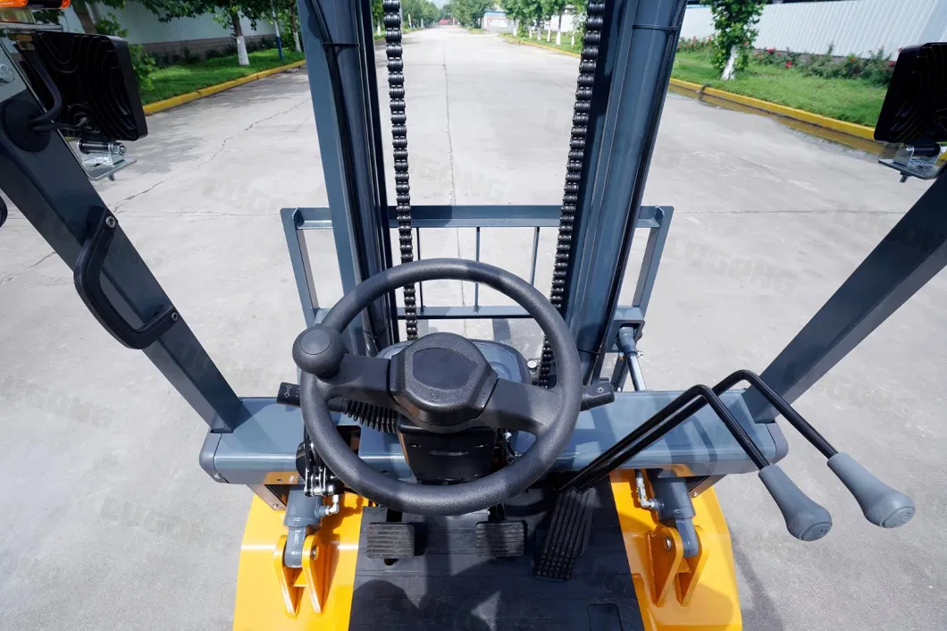 Lugong Small Diesel Forklift Rough Terrain Forklift Hydraulic Manual Forklift