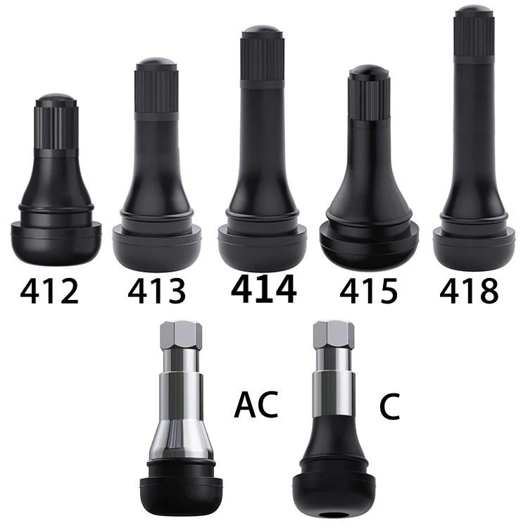 Tire Valve Manufacturer Tr412 Tr413 Tr414 Tr415 Rubber Snap-in Tire Valve Stem for Car Motorcycle Wheel Tubeless Tyre Valve