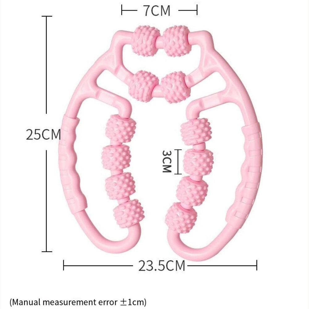 Fitness Device 8 Wheels Trigger Point Yoga Massage Roller Massage Roller Ring Clip Bl19025