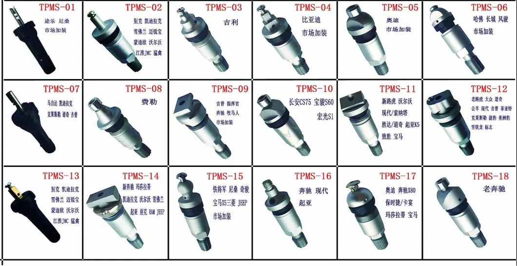 Car Accessories Rubber Tubeless Tyre Pressure Monitoring System Sensor Valves TPMS for Ford Buick