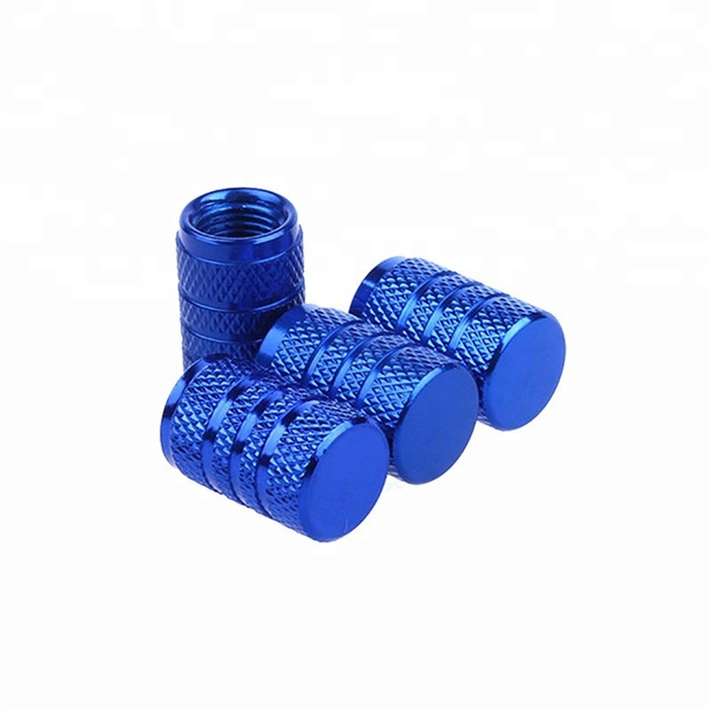 Aluminum Blue Tire Valve Cap for Universal Car