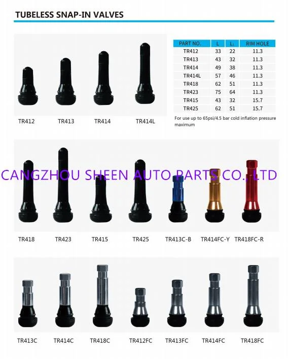 High Pressure Colorful Clamp in Tire Valve Stem Tubeless Car Tire Valve TPMS525