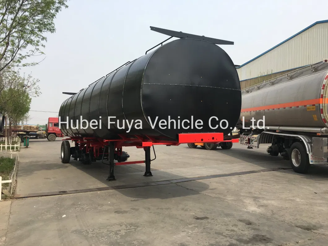 China Factory 3 Axles 35cbm Emulsified Liquid Heated Bitumen Asphalt Tanker Trailer
