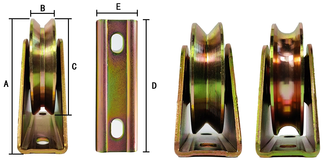 Industrial Sliding Door Roller Galvanized Rolling Wheels