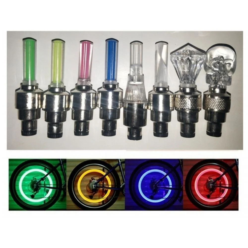 LED Neon Light Wheel Tire Light Valve Tire Lamp Warning Light Wheel Tire Cycling Accessories Bicycle Valve Tire Wbb20883