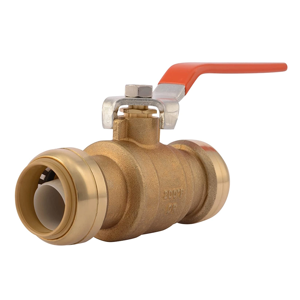 Water Pipe Fittings Push Fit Ball Valve 1/2&quot; Brass Ball Valve