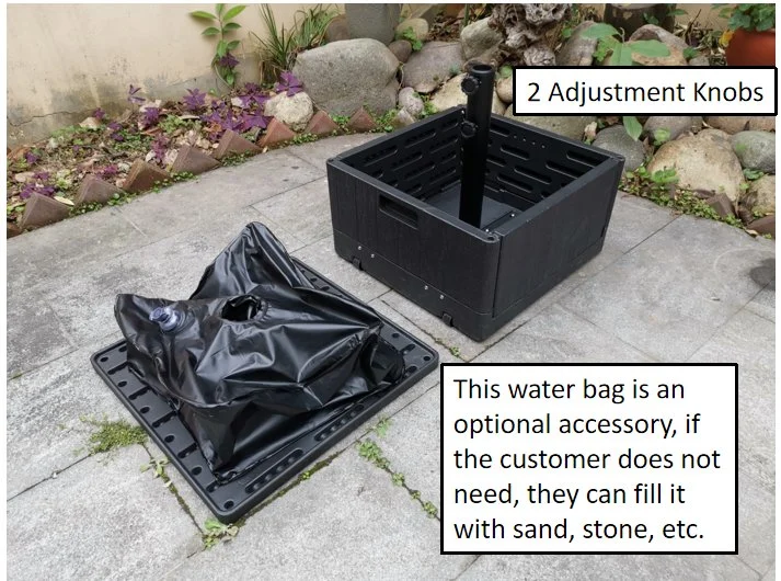 Kd Water Sand Filled Garden Plastic Square Umbrella Stand