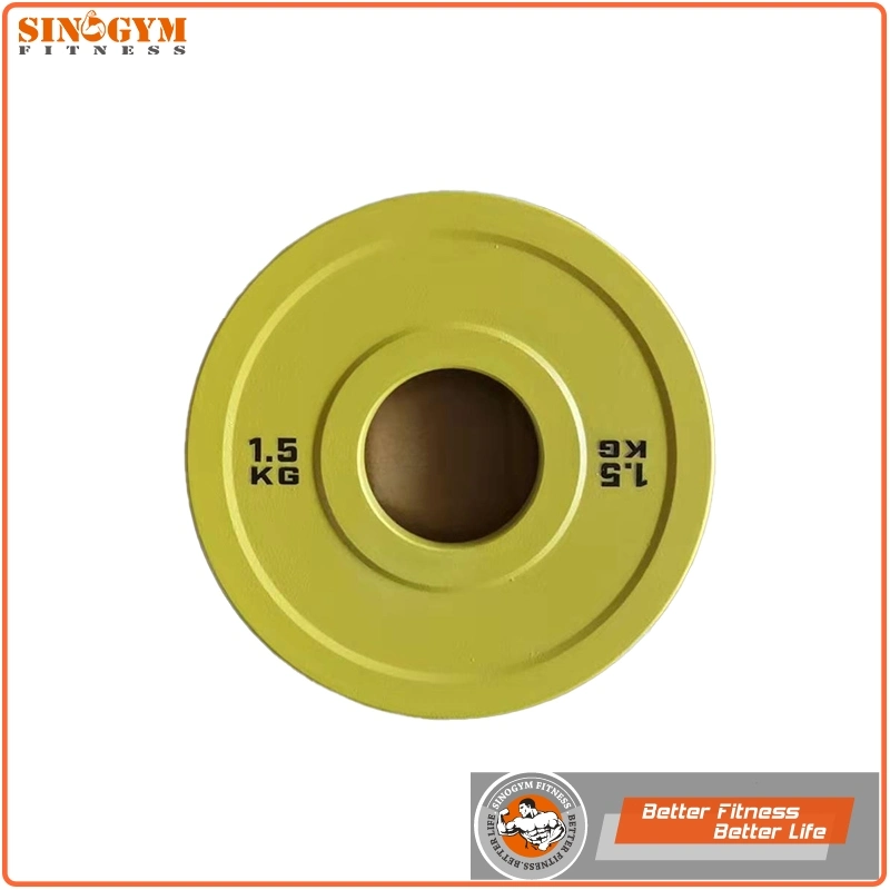Color Coded Powder Coated Solid Steel Barbell Weight Plate