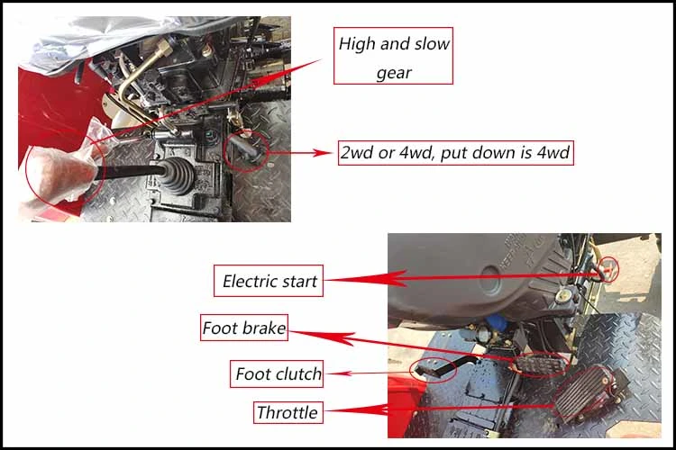 Electric Hydraulic clutch 4X4 25HP Mini Tractor 40HP for Agriculture