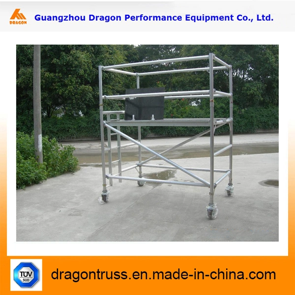 Dragonstage Factory Price Used Aluminum Bridge Moving Scaffolding with Wheels Casters Outriggers for Sale