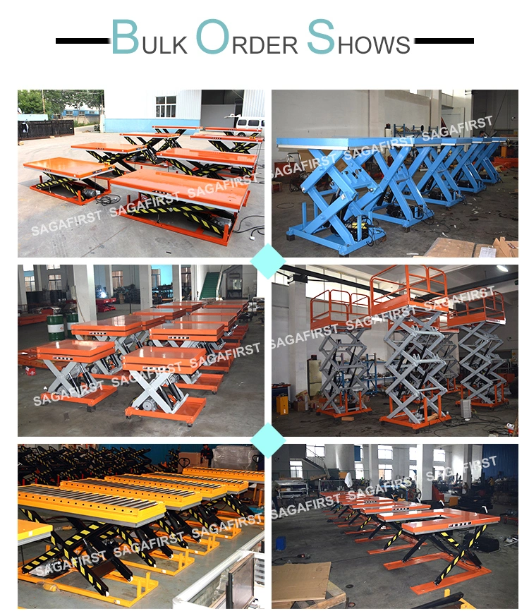 Workshop Stationary Hydraulic Lifts Two Scissors Jack Lift Tables 1000kg Lifting Tools