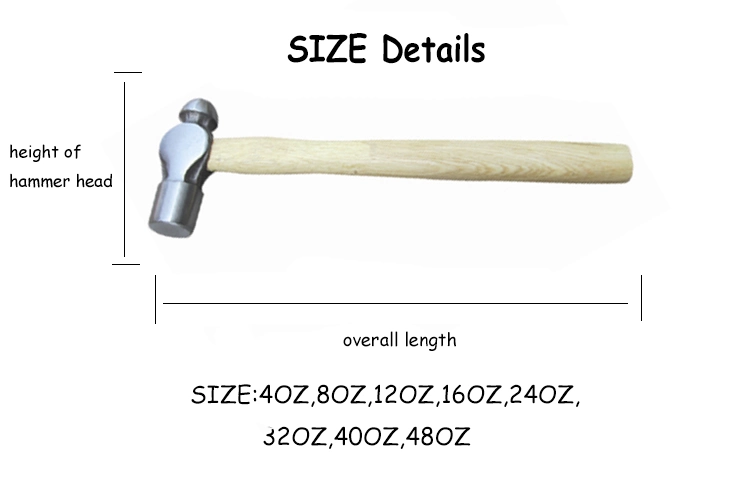 High Quality 25oz Chipping Hammer Forged Claw Hammers Wooden Handle Claw Hammer with Hickory Handle