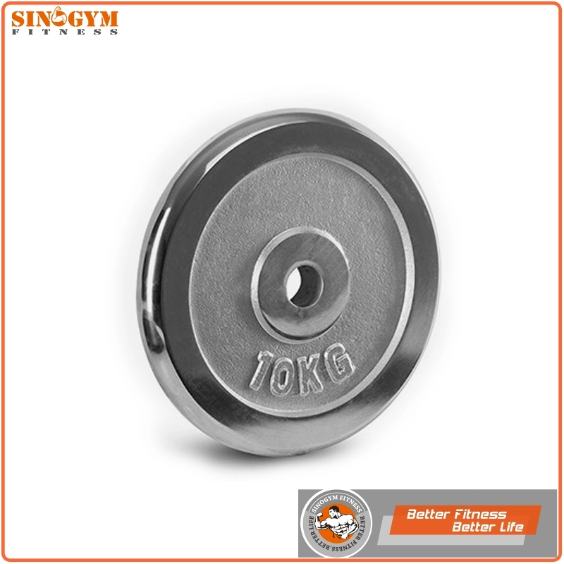 Round Edge Solid Cast Iron Chromed Weight Plate