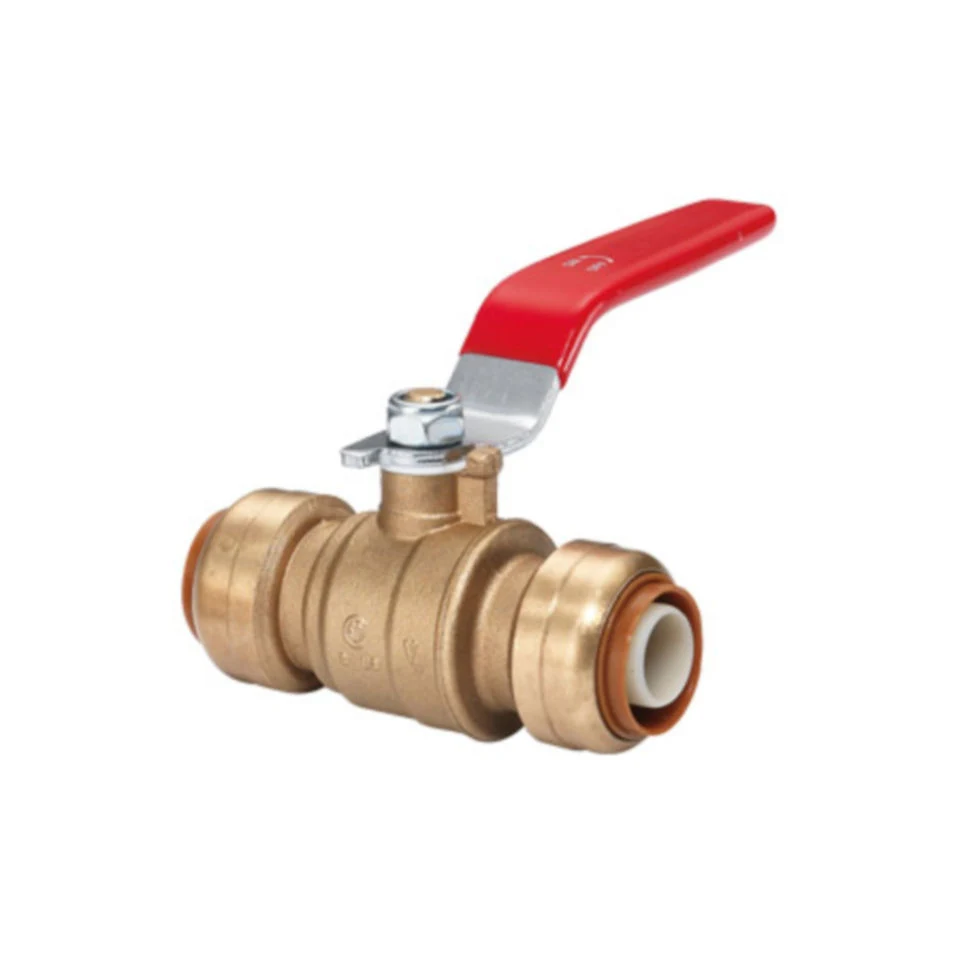 Water Pipe Fittings Push Fit Ball Valve 1/2&quot; Brass Ball Valve
