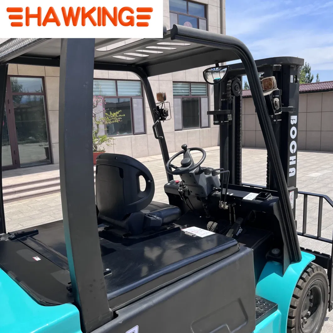 Triple Towers Triplex Mast Lithium Forklifts Fork Lift Hangcha Electric Wheel Loader