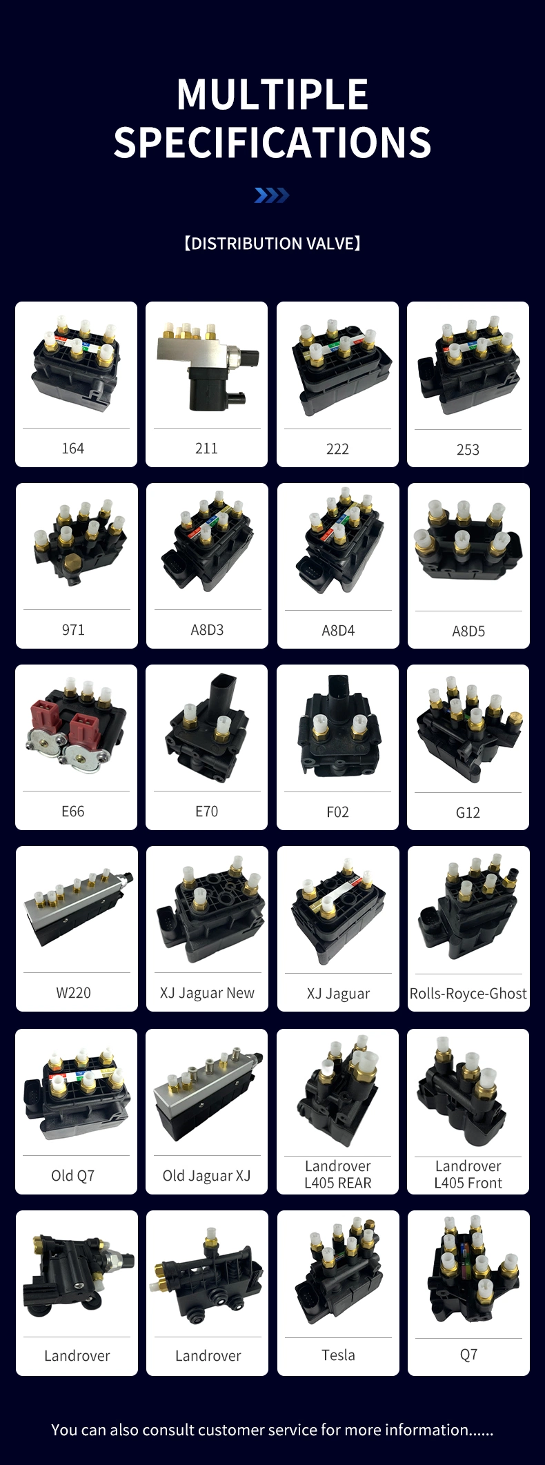 OE 4f0616013 Air Suspension System Distribution Valve for Car 6 Holes