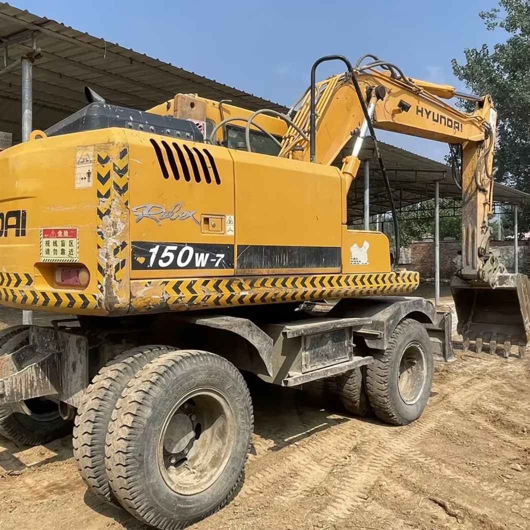 Hot Sale Hyundai 150W-7 Medium Wheel Excavator Used Excavator in Korea