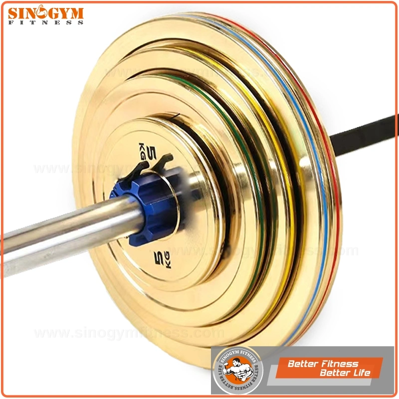 Solid Steel Chromed Competition Barbell Weight Plate