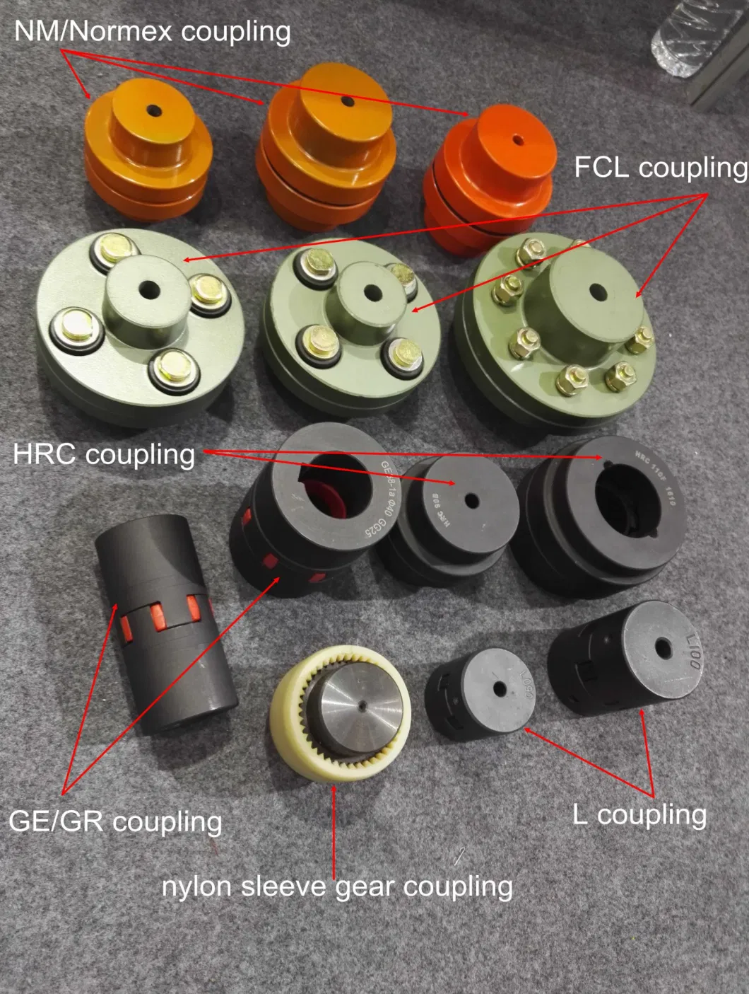 HRC Flexible Rubber Camlock Shaft Coupling Types of Spider Coupling