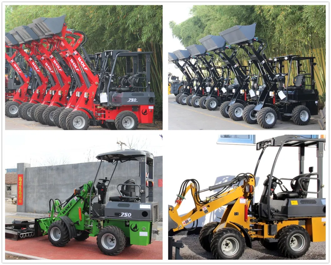 China Manufacturer Compact/Articulated/Multifunctional with 4WD CE/TUV Yanmar/Kubota/ Euro 5 Engine 750/0.6t Wheel Loader for Sales/Hire/Garden/Farm/Small/Mini