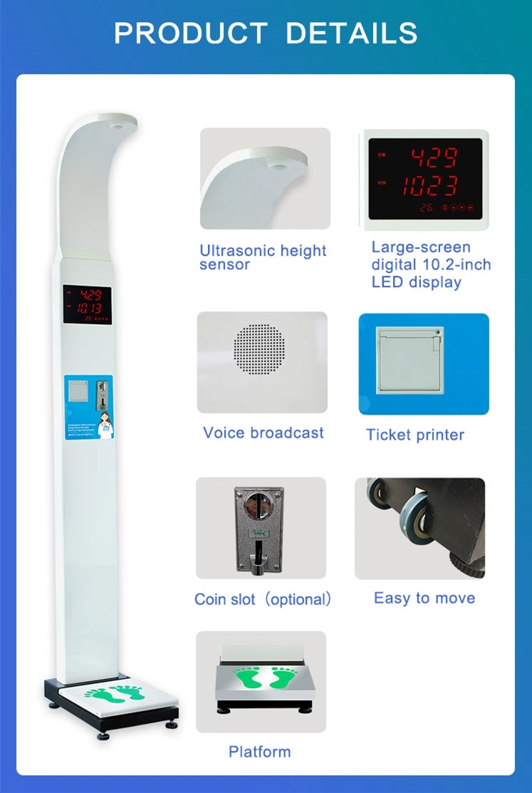 Weighing Scale machine Weight Height Measuring Scale with Voice and LED Display