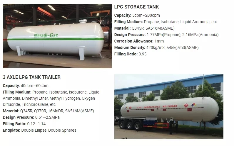 25tons-30tons Air Suspension 56000 Liters 56m3 56 Cubic Propane Gas Transport LPG Trailer