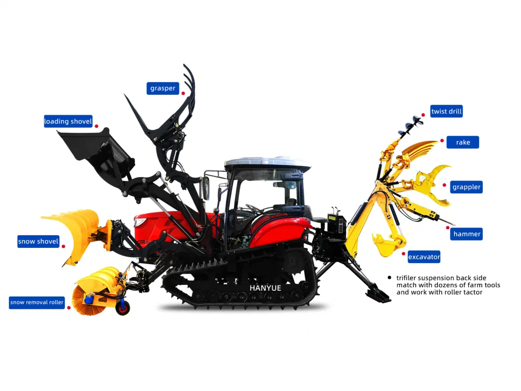 Discount Price 25HP Mini Crawler and Wheel Drive Tractor for Farm Garden