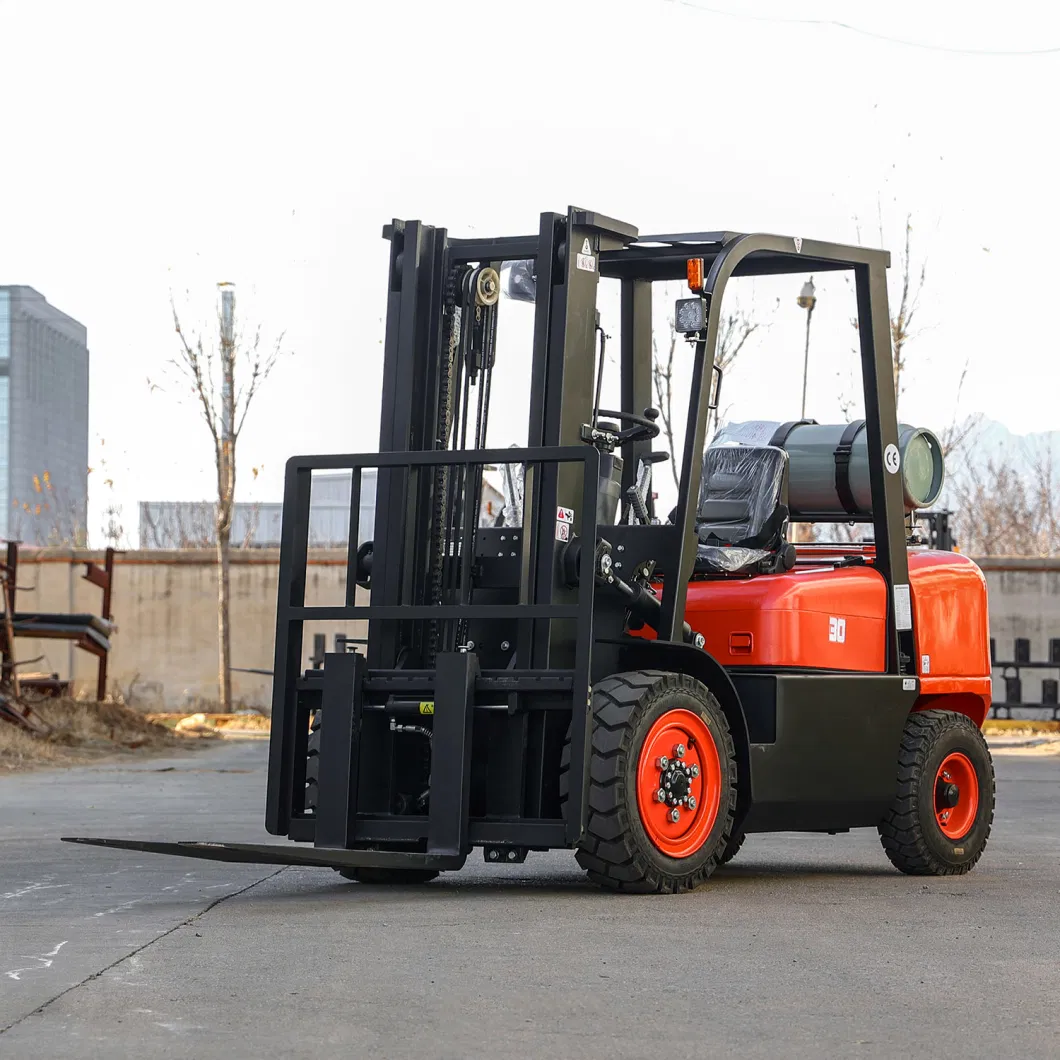 Guangming 2ton 3ton 3.5ton 4ton 5ton 7ton 10ton 3 Wheels Dual Driven Motor Electric Diesel Gasoline LPG Rough Terrain Forklift with CE ISO