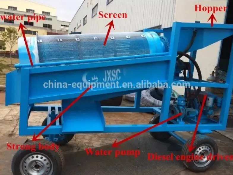 Without Sticky Clay Diamond Mining Machines Trommel Screen for Kaolin