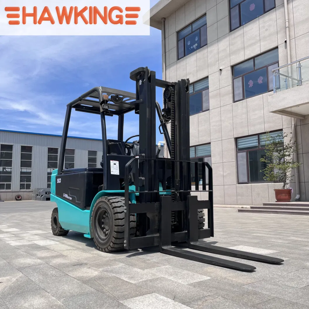 Triple Towers Triplex Mast Lithium Forklifts Fork Lift Hangcha Electric Wheel Loader