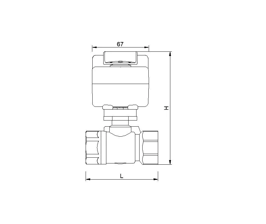 Manual and Automatic Integrated Electric Ball Valve with AC220V Two-Way DN20