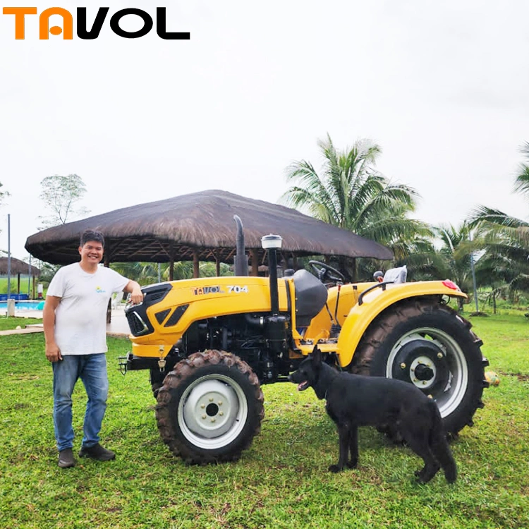 Comparative Price 70HP Garden Tractor with Front Loader Agriculture 4WD Farm Tractor for Sale