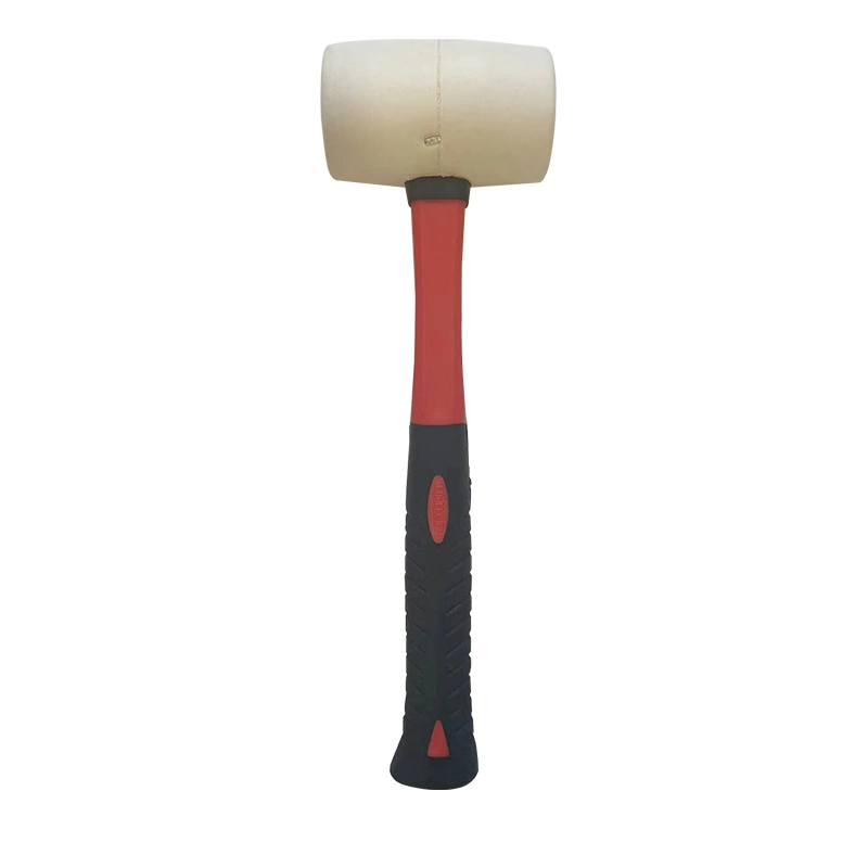 Fiberglass Handle Flooring Tile Installation White Double-Headed Rubber Mallet Hammer