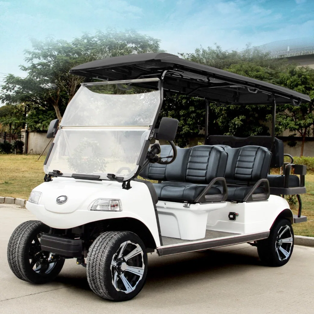 6-Seater Electric Golf Car Shuttle Bus with Rear Seat Golf Cart