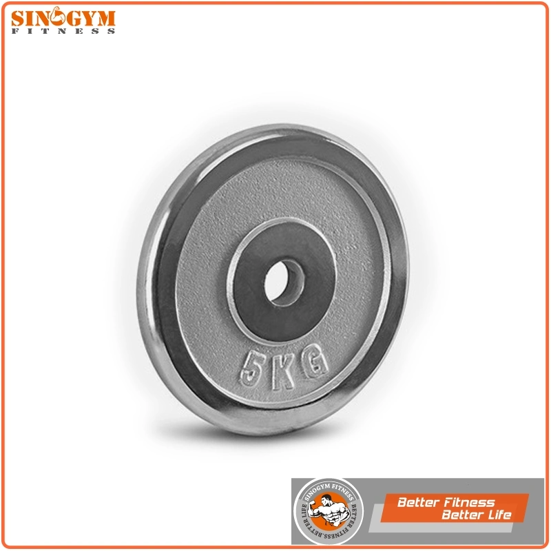 Round Edge Solid Cast Iron Chromed Weight Plate