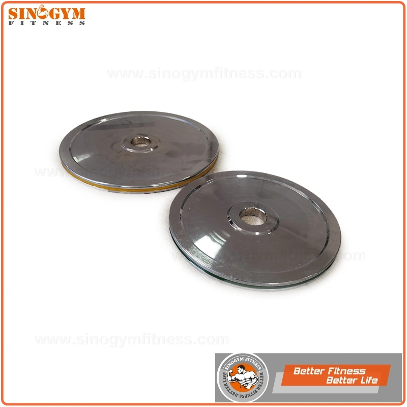 Solid Steel Chromed Competition Barbell Weight Plate