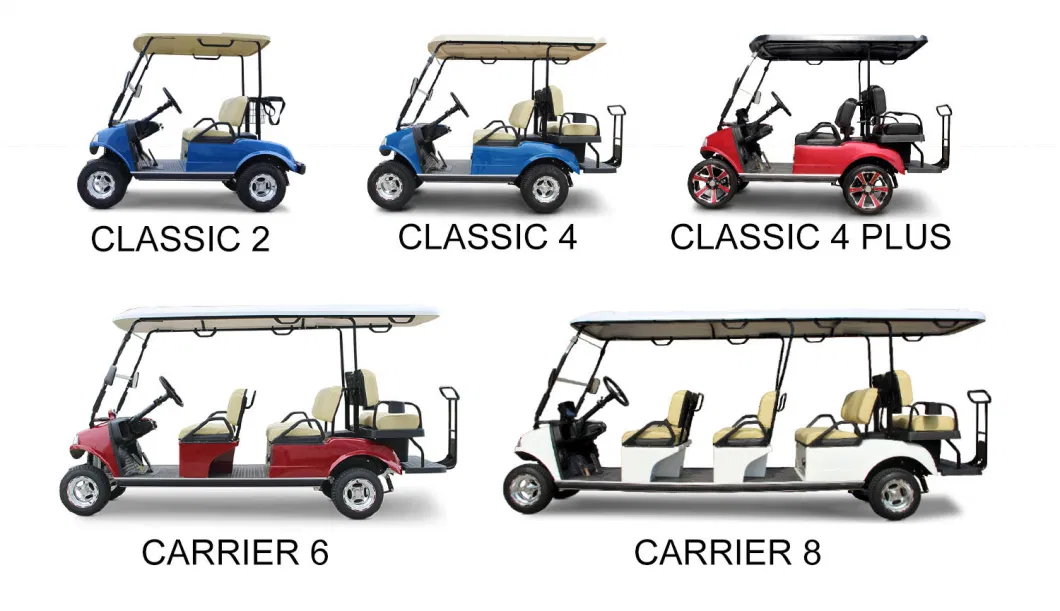 6-Seater Electric Golf Car Shuttle Bus with Rear Seat Golf Cart