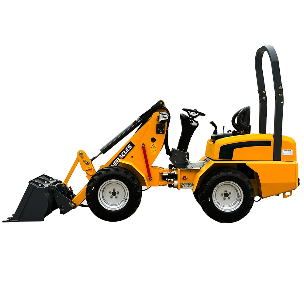 Heracles Yard Loader Micro Compact Hydrostatic Loaders Articulated Garden Shovel Tractor Loader Machine H180 Small Mini Front End Wheel Loader Price with Pallet