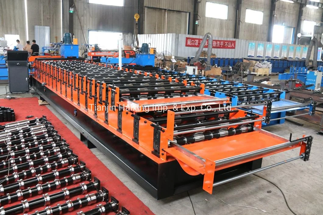 Maquina PARA Fabricar Calaminas Aluzinc Tr4 Tr5 Calaminon En Peru Cobertura De PLC Control Corrugated Metal Trapezoidal Profile Roof Panel Roll Forming Machine