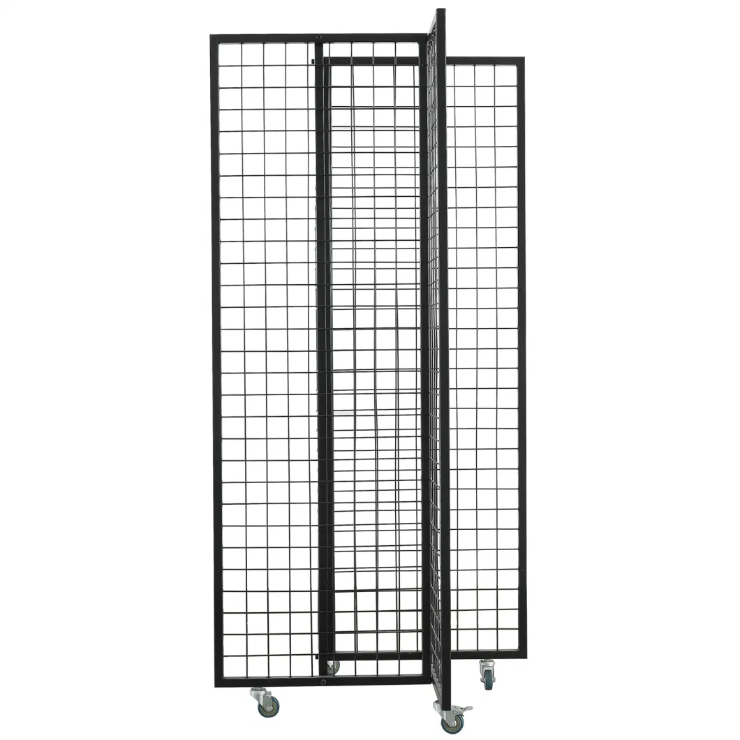 Wholesale Four Wheeled Supermarket Wire Metal Display Rack Retail-Display Stand