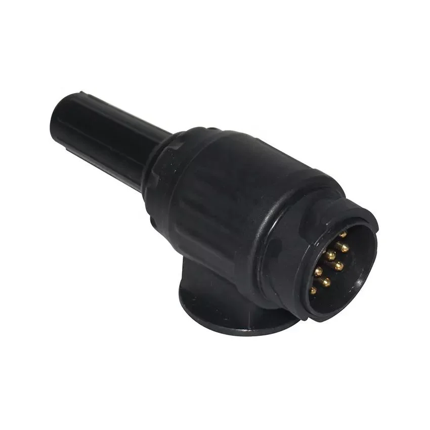 European CE PVC Plastic 12V 13pin Brass Power Connecting Male and Female Vehicle Trailer Plug