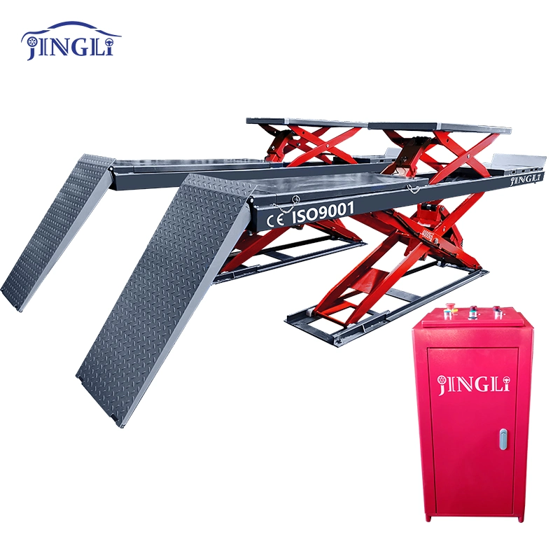 4500kg Hydraulic Lifting Weight Scissor Car Lift with 3D Wheel Alignment