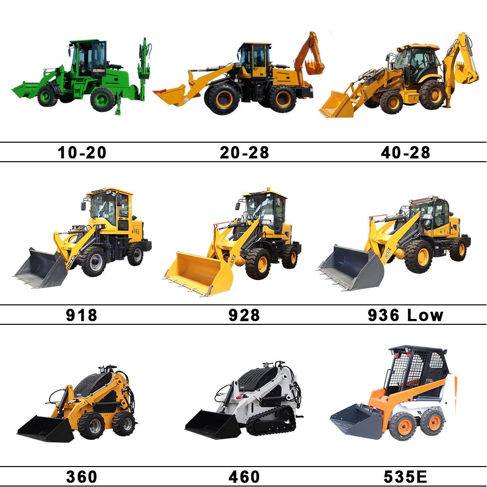 New Kubota Motor Manufacturer Multifunctional 4X4 Retroexcavadora Tractopelle China Wheel Mini Twoable Excavator Backhoe Loader for Sale