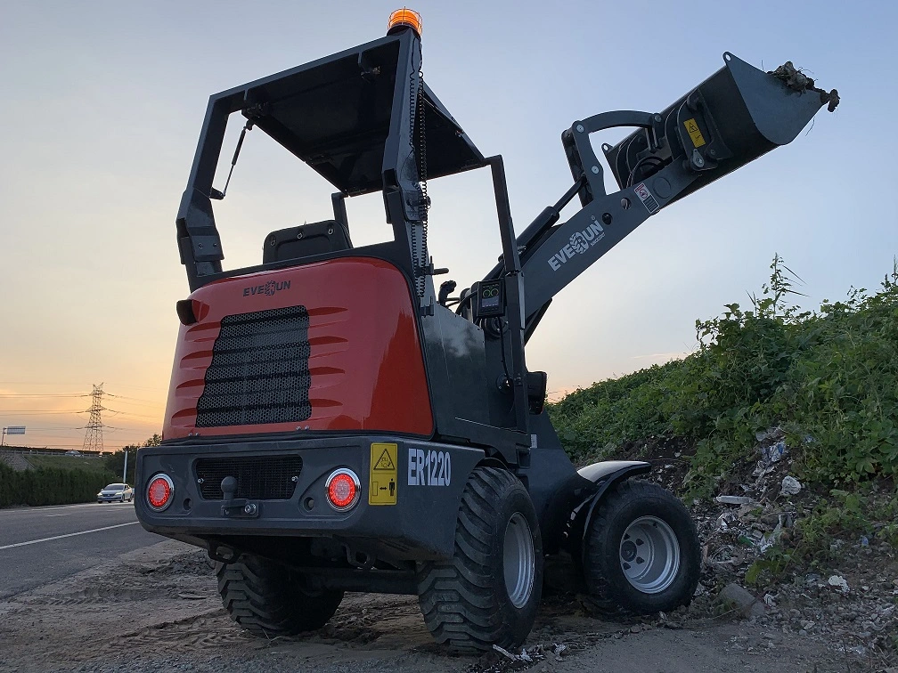 Everun Er1220 3ton Wheel Loader Kubota Engine Mini Boom Wheel Loader