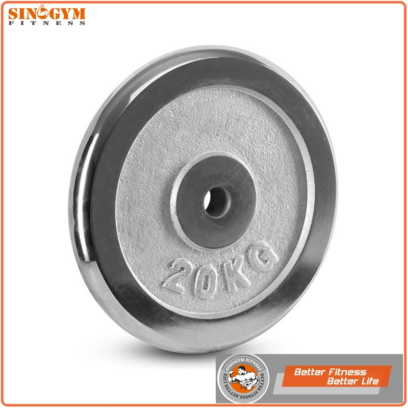 Round Edge Solid Cast Iron Chromed Weight Plate